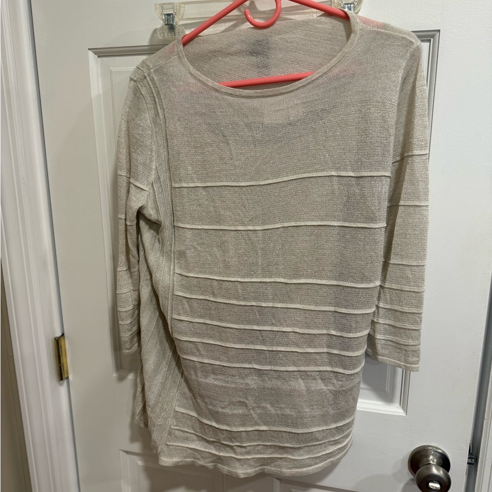 Women's Cream Striped Top